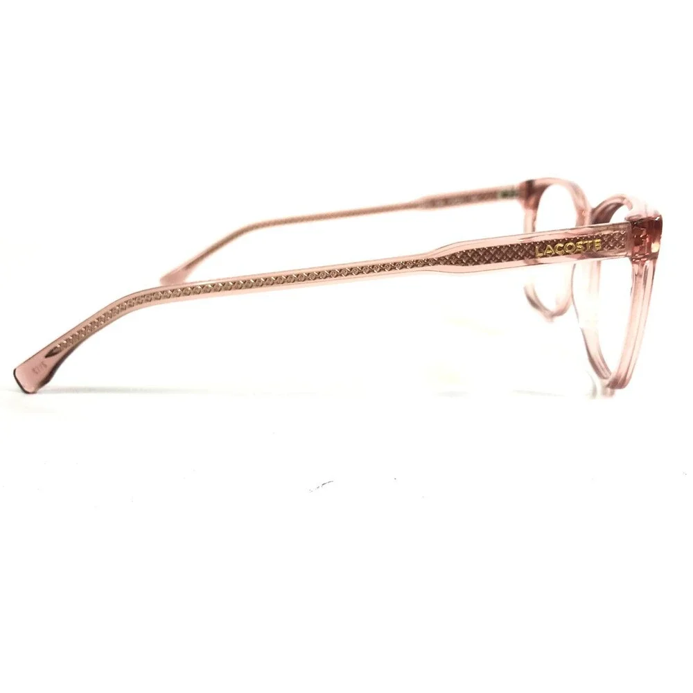 Lacoste Eyeglasses Frames L2870 662 Clear Pink Cat Eye Square Full Rim 54-17-140